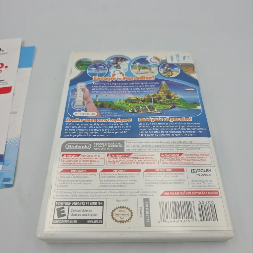 Wii Sports Resort - Nintendo Wii - Authentic, Working, CIB Great Disc